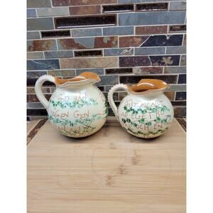 2 Vintage Swedish Pitchers, Art Pottery, Gabriel Burmeister, Scandinavian Gift